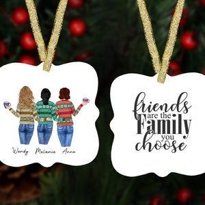 Best Friends Christmas Ornament - Sister Gift, Family Ornament, Friend Gift, Friend Ornament, Long Distance,