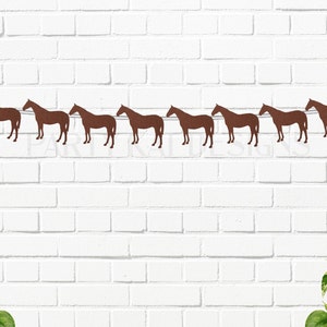 Horse Garland, Glitter Horse Banner, Birthday Party, Derby Party Decorations, Farm Theme Birthday, Cowboy Party, Cowgirl Party