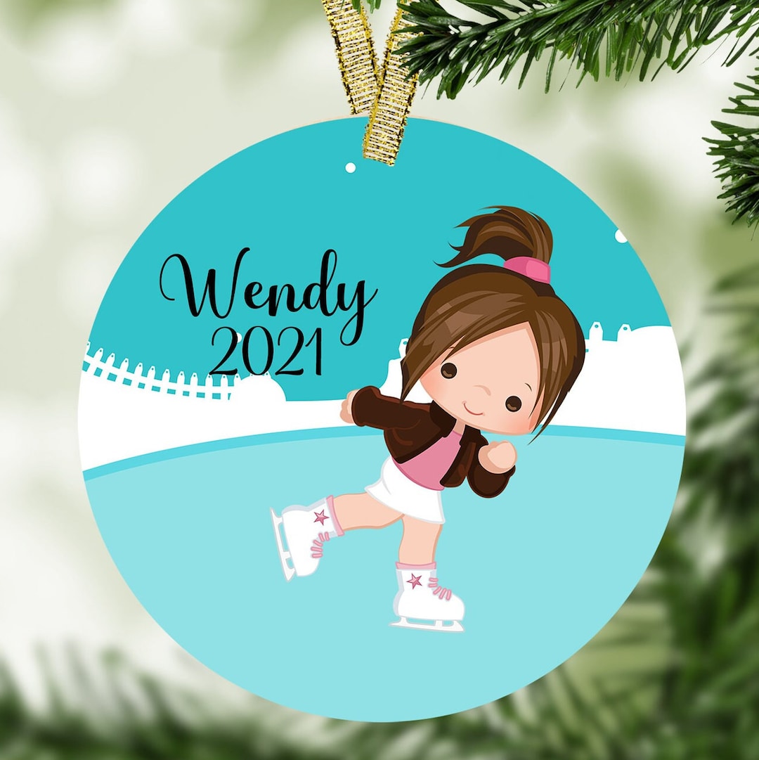 Ice Skater Christmas Ornament, Ice Skating Ornament, Figure Skater