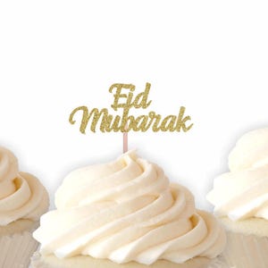 Eid Mubarak Cupcake Toppers,Eid Mubarak Party Decorations, Muslim Eid Party Decor, Eid-al-Adha Toothpicks, Ramadan Party Decor, Eid al-Fitr