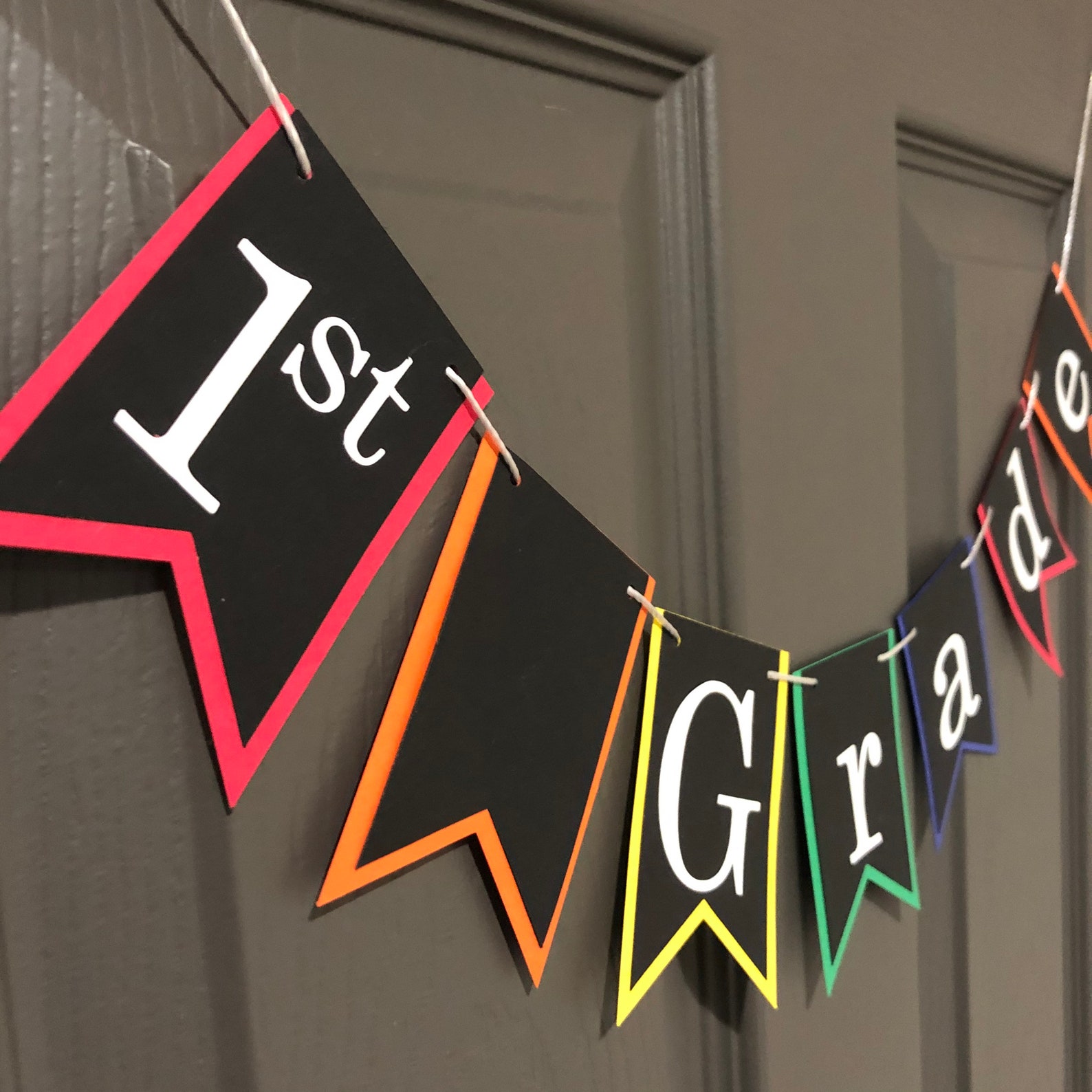 Classroom Door Banner Select a Grade Teacher Sign Etsy