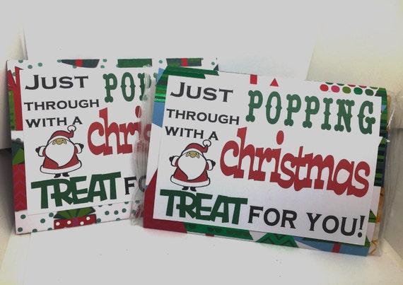 10 Christmas Popcorn Wrappers Popcorn Favors personalized | Etsy