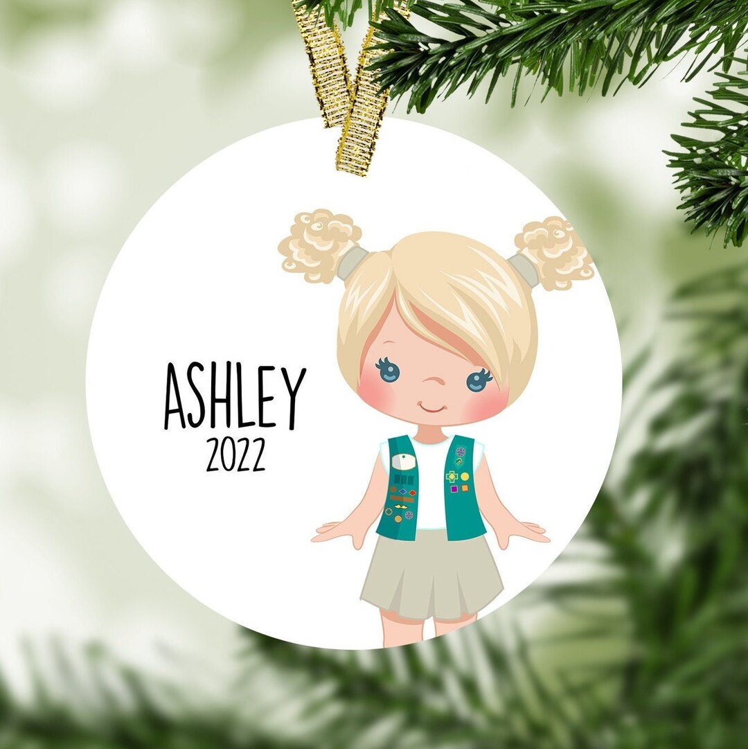 Scout Personalized Christmas Ornament Girl Club Ornament, Personalized
