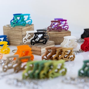 Golf Cart Keychain - Golfer Gift - Gift For Golfer - Golf Key Chain -Golf Gift - Golf Cart Key Ring - Golfer Keychain -Golf-3 Seat Golf Cart
