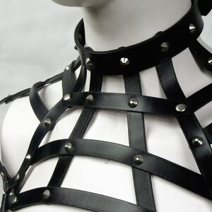 Lattice Harness Italian Leather / Mature BDSM Fetish image 8