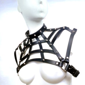 Lattice Harness Italian Leather / Mature BDSM Fetish image 2