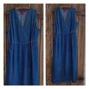 Denim Wrap Dress Etsy UK