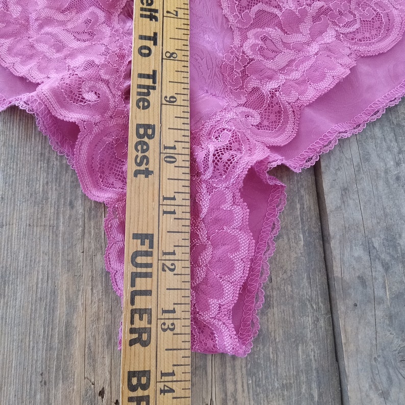 Vintage Lucie Ann II Pink Camisole Tap Pants Knickers Set Size 32/Small Satin Lingerie Lace Trim image 6