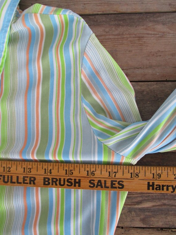 Vintage Striped Blouse Long Sleeve Button Up Shir… - image 7