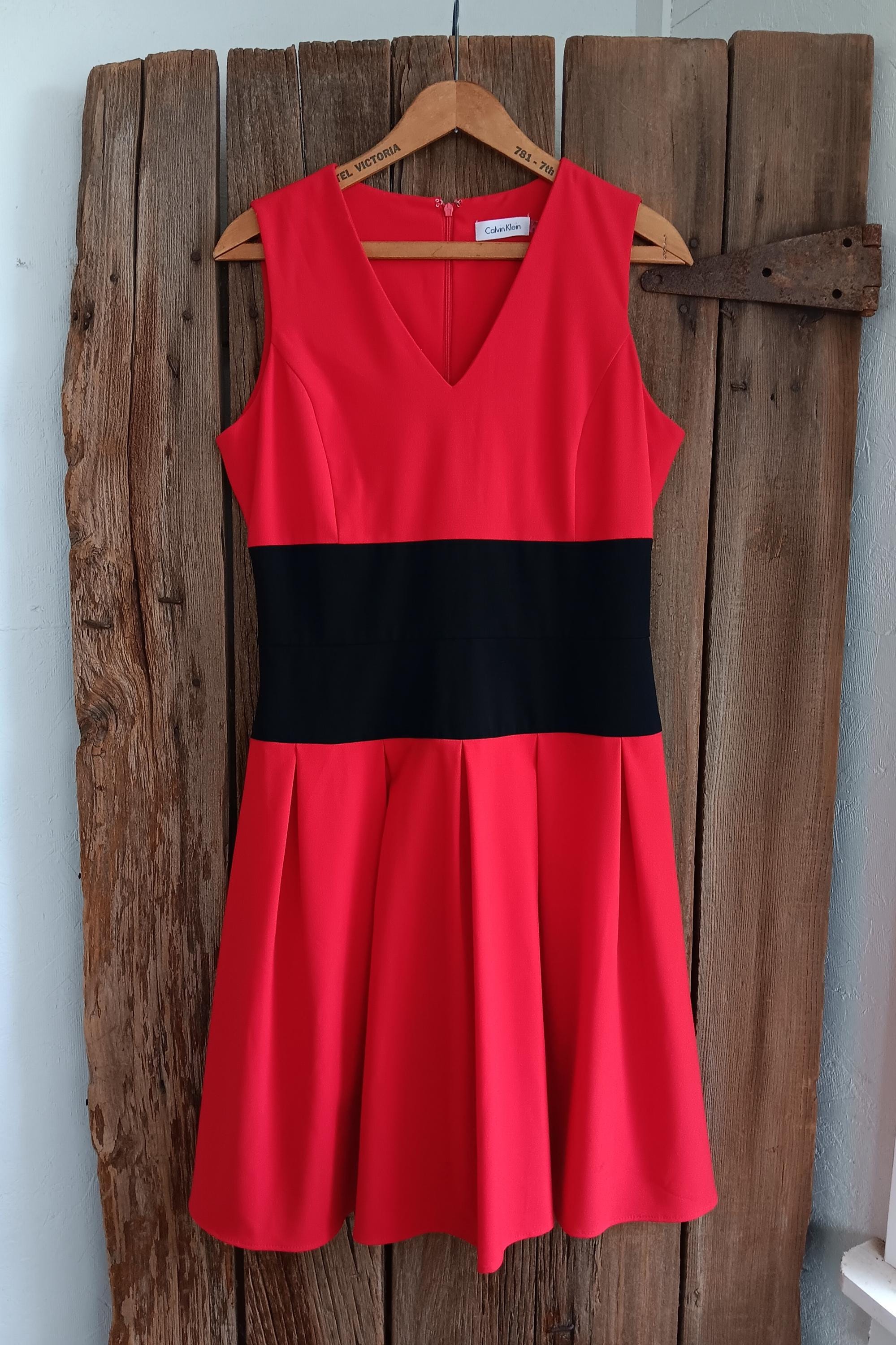 calvin klein red sleeveless dress Dark Winter Cranberry Sleeveless Starburst Sheath Dress