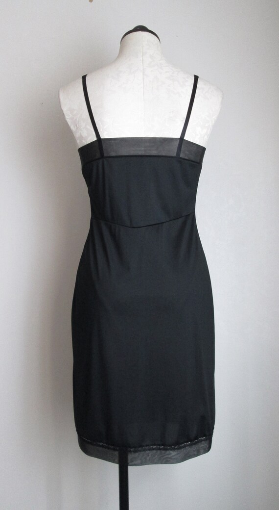 Vintage Lorraine Lingerie Black Full Dress Slip S… - image 8