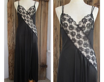 Mignon vintage nylon rose taille de chemise de nuit petit moyen
