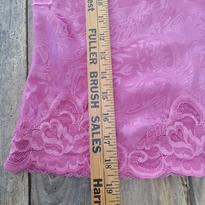 Vintage Lucie Ann II Pink Camisole Tap Pants Knickers Set Size 32/Small Satin Lingerie Lace Trim image 4