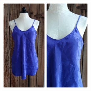Vintage Undercover Wear Purple Satin Chemise Nightgown Small Sexy Lingerie