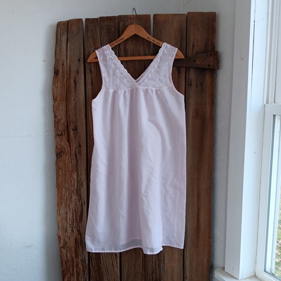 Vintage Lorraine Pink Sleeveless Summer Nightgown… - image 3