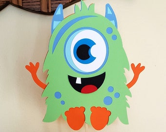 Monster Cake Topper, Monster Theme Birthday Decoration, Monster Birthday Cake Topper