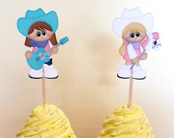 Cowgirl Cupcake Toppers, Cowgirl Themed Birthday, Cowgirl Birthday Decoration