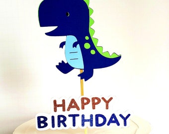 Dinosaur Birthday Cake Topper: Paper Pieced Party Decor