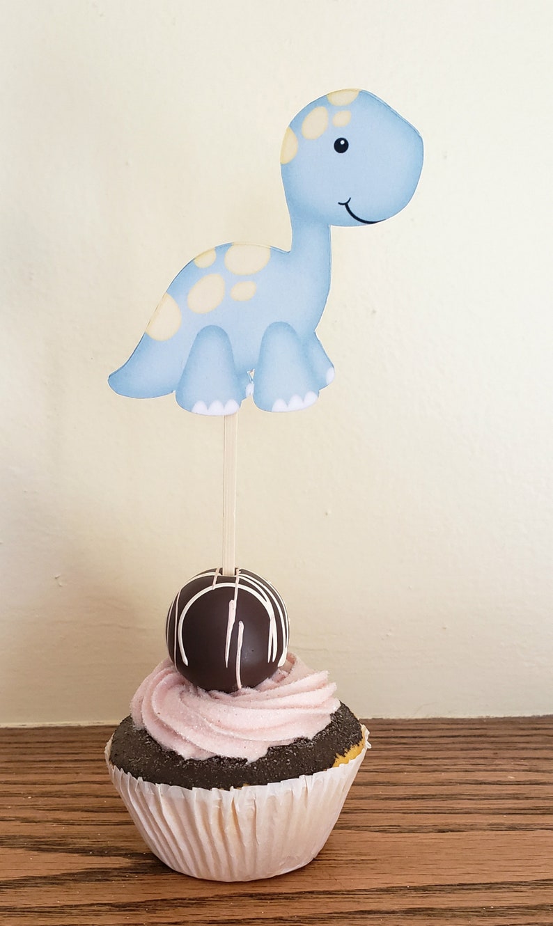 Dinosaur Cupcake Toppers, Dinosaur Birthday Decoration, Dinosaur Birthday Cupcake Toppers image 4