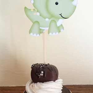 Dinosaur Cupcake Toppers, Dinosaur Birthday Decoration, Dinosaur Birthday Cupcake Toppers image 3