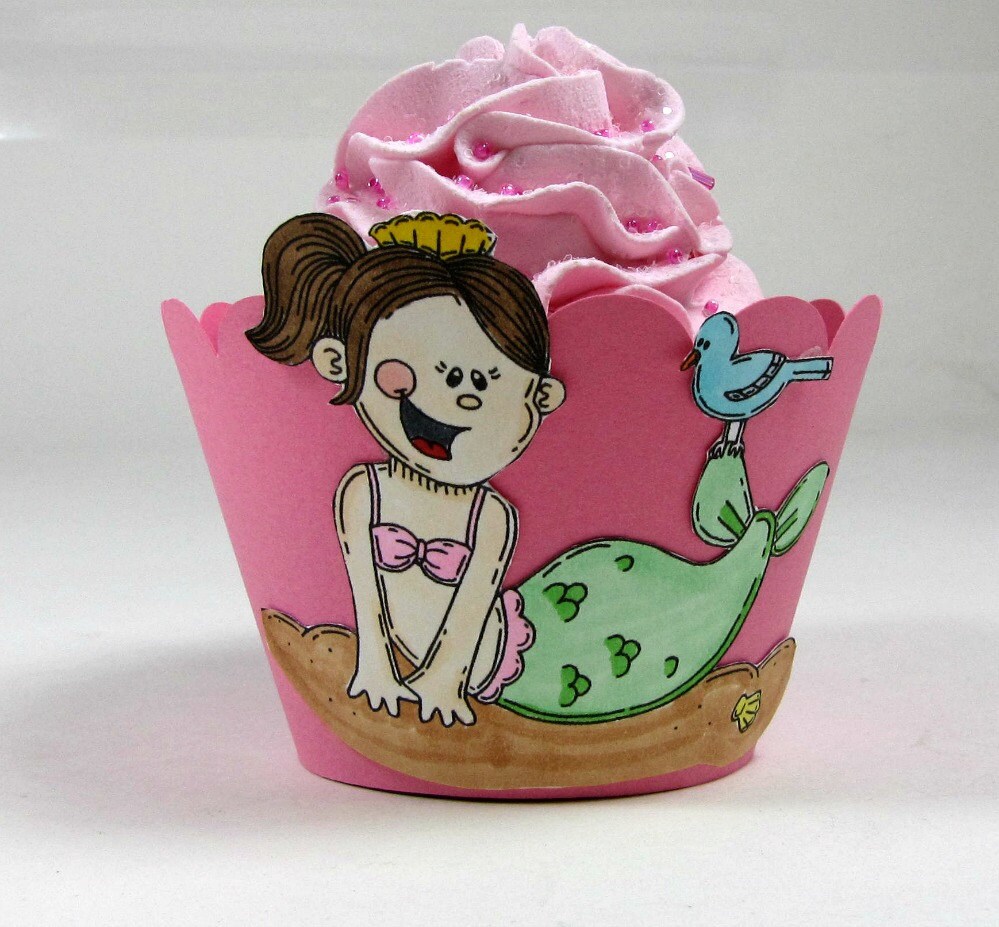 Mermaid Cupcake Wrappers First Birthday Party Cupcake Holder Baby Shower Decor Second Birthday or Baby Girl Shower Cupcake