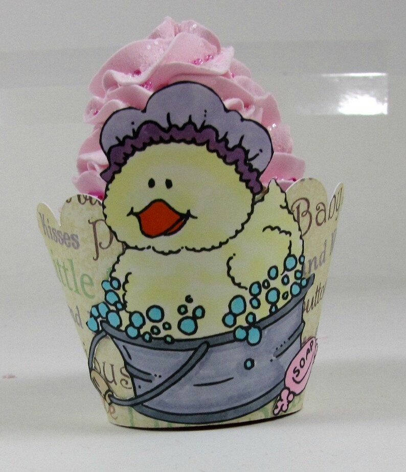 Duck Cupcake Wrappers First Birthday Party Cupcake Holder Baby Shower Decor Second Birthday or Baby Shower Baby Animal