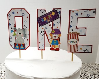 Cake Topper, Circus Cake Topper, One Circus Cake Topper, Circus Themed Cake Topper