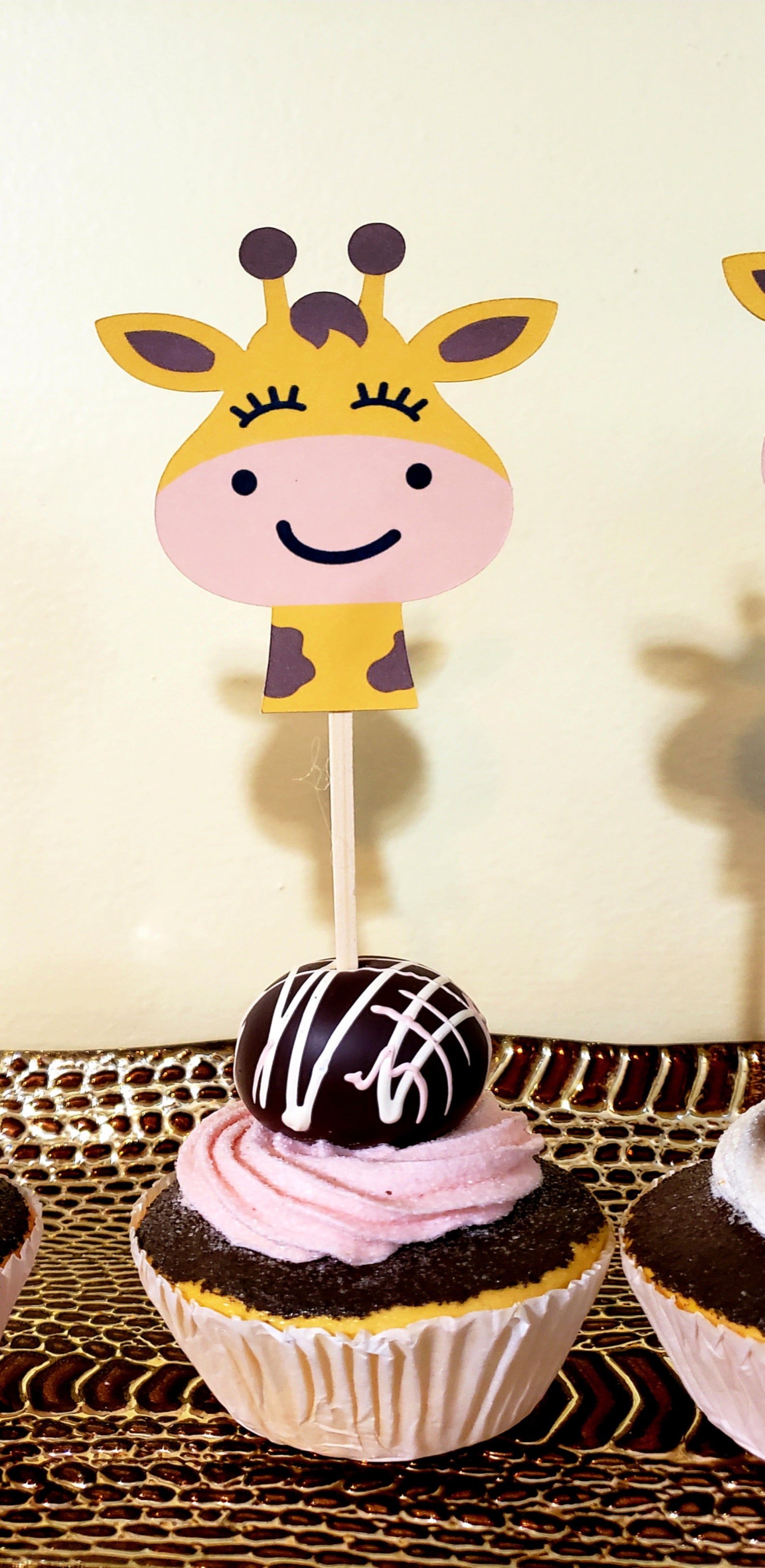 Giraffe Cupcake Toppers Baby Shower Cupcake Toppers Jungle Etsy