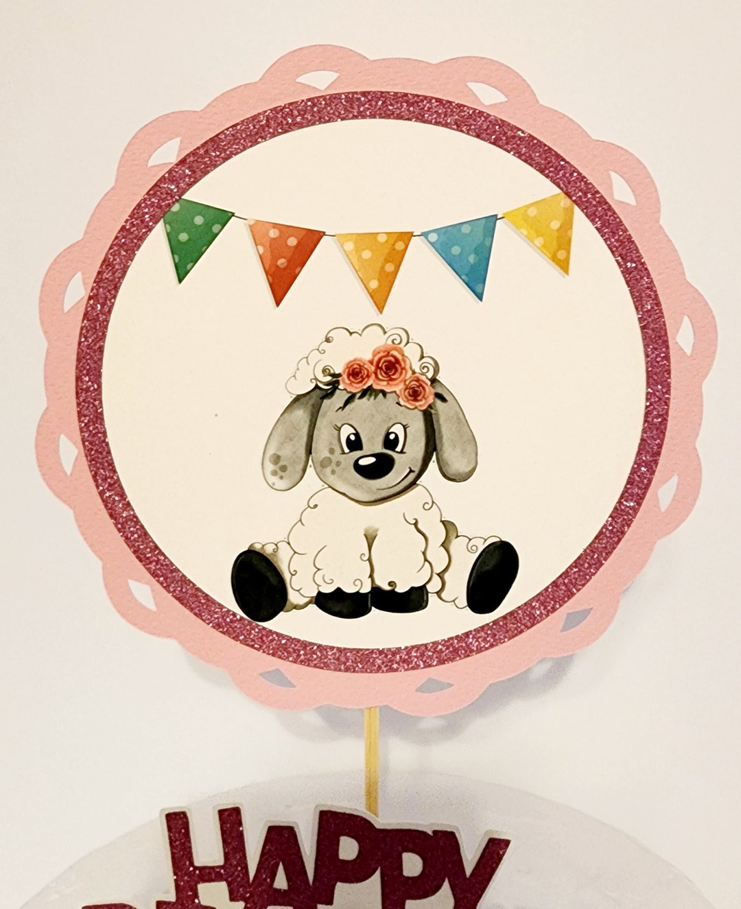 Lamb Cake Topper, Cake Topper, Cake Topper for Girl Etsy