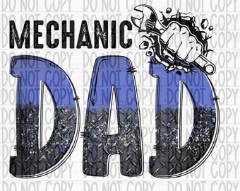 Sublimation Ready To Press Transfer | Mechanic | Mechanic Dad