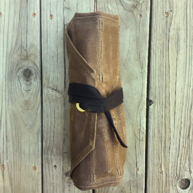 16pocket waxed canvas tool roll chisel roll carving tool Etsy