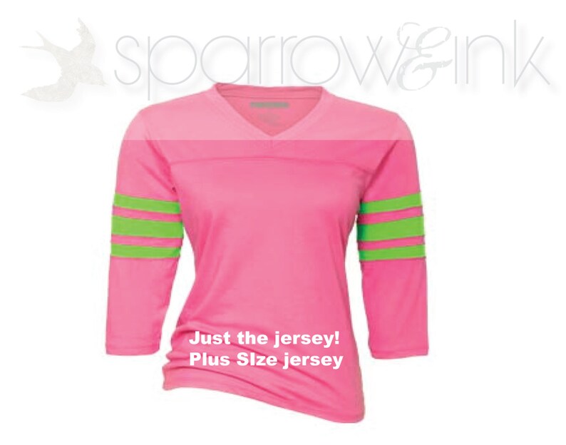 PLUS Size Ladies Football Jersey in fun spirited Just the Etsy