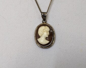 Vintage Cameo Pendant Carved