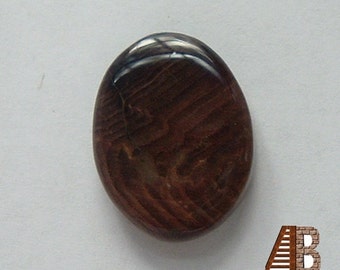 Petrified Wood Agate Cabochon Wire Wrap Jewelry Crafts Old Stock Oval