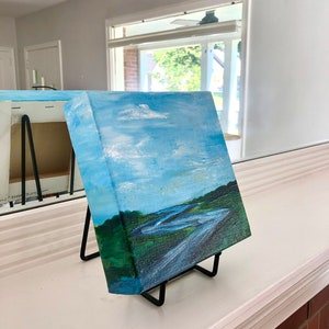 Coastal Marsh Acrylic Painting, Marsh Painting, Nautical Art, Coastal Painting