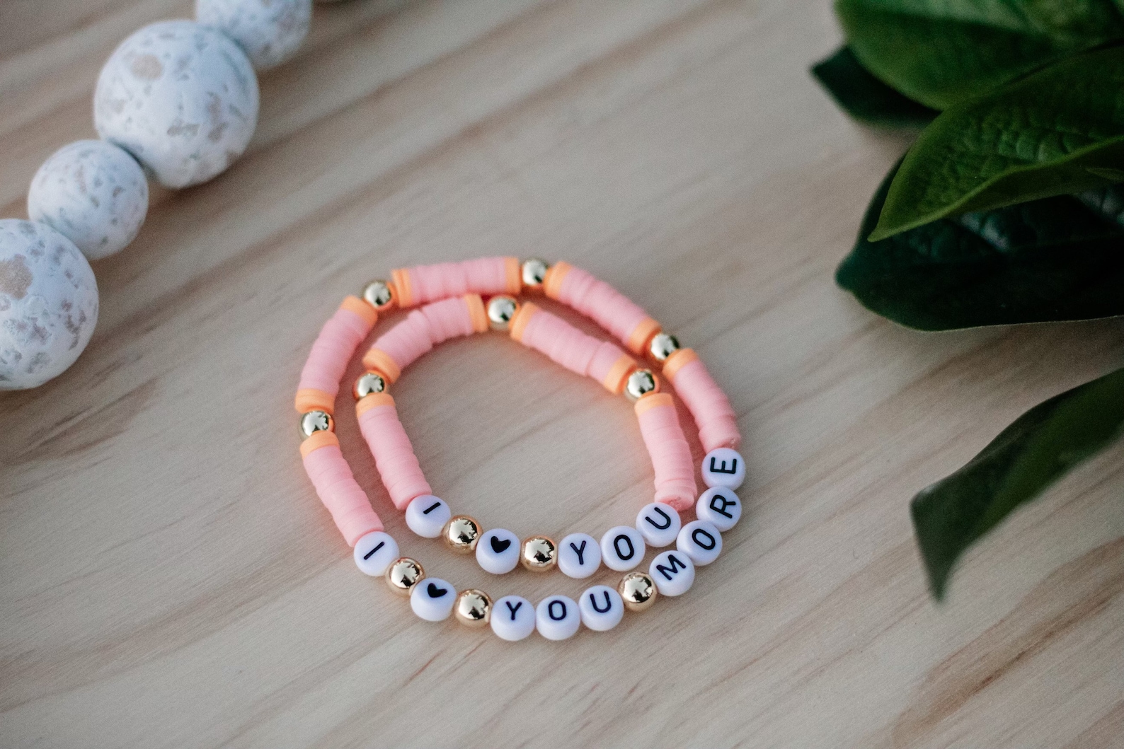 Mother/Daughter Bestie Bracelets I love you Etsy