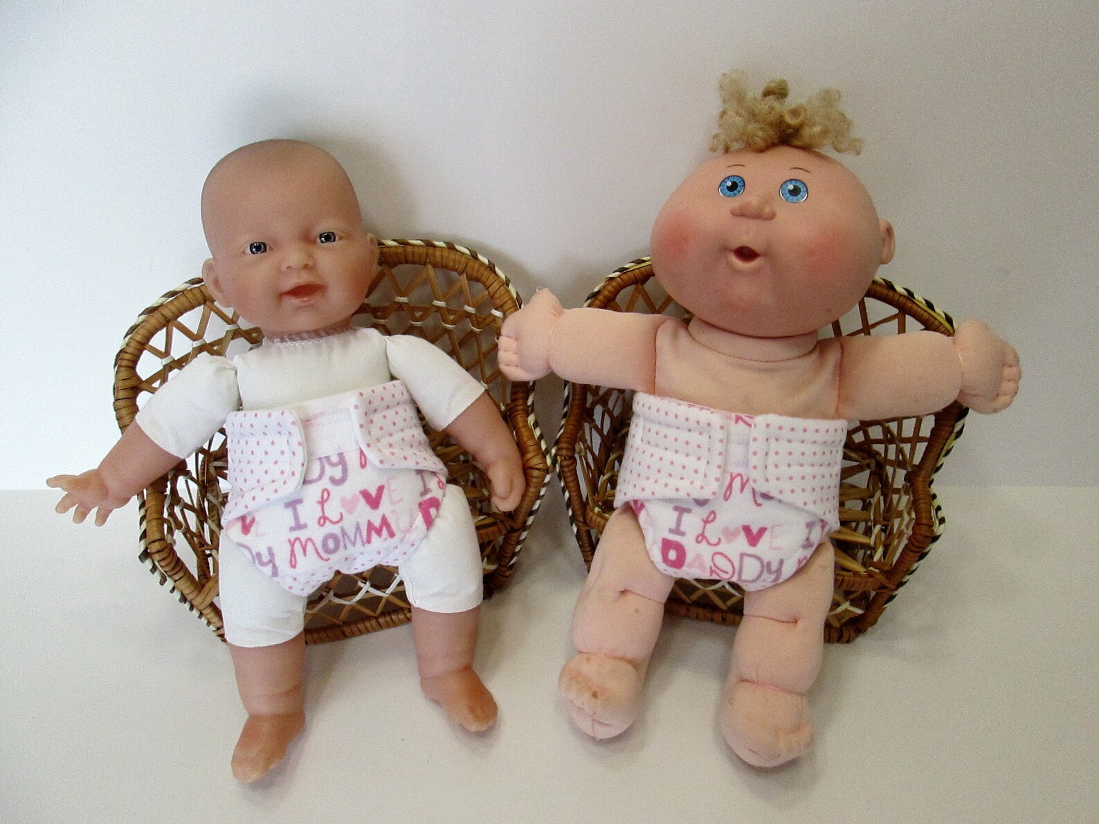 Your Choice Two Diapers for 10.5 13 inch tall Girl Baby Etsy