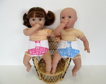 Two Diapers for 10.5 - 13 inch tall Boy and Girl Baby Dolls - Group 1
