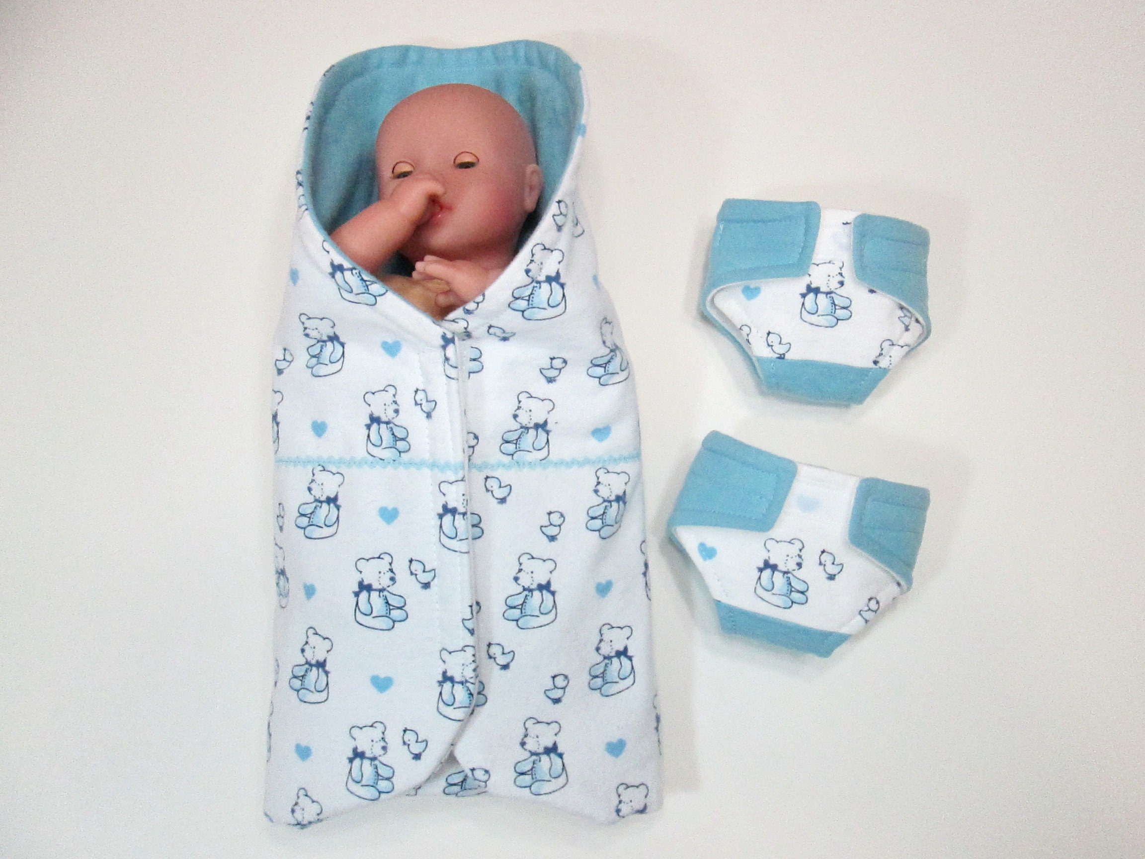 Snuggle Wrap Blanket and Two Diapers for 10.513 inch tall Boy Etsy
