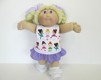 Sundress, Panties, Diaper and Hair Bows to fit 16 inch Cabbage Patch Kid Dolls