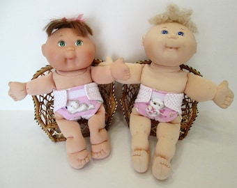 Two Diapers for 10.5 - 13 inch tall Boy and Girl Baby Dolls - Group 2