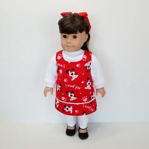 Dolly and Me Jumpers - I Woof You Puppies on Red