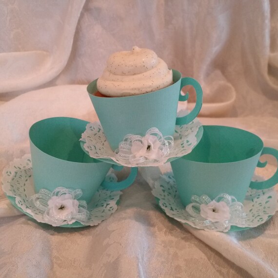 Cupcake Holder Tea Cups Party Favors Etsy