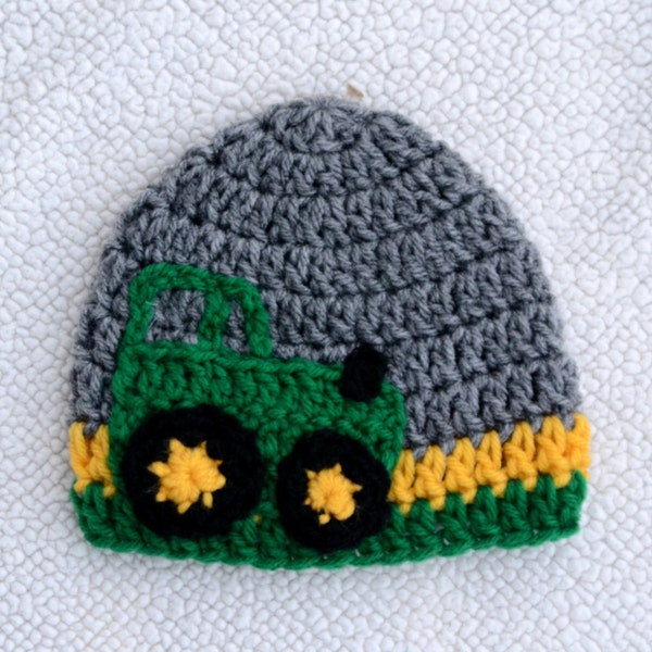 Tractor Truck Crochet Hat Beanie