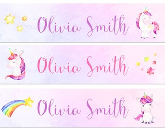 Unicorn Name Label Etsy