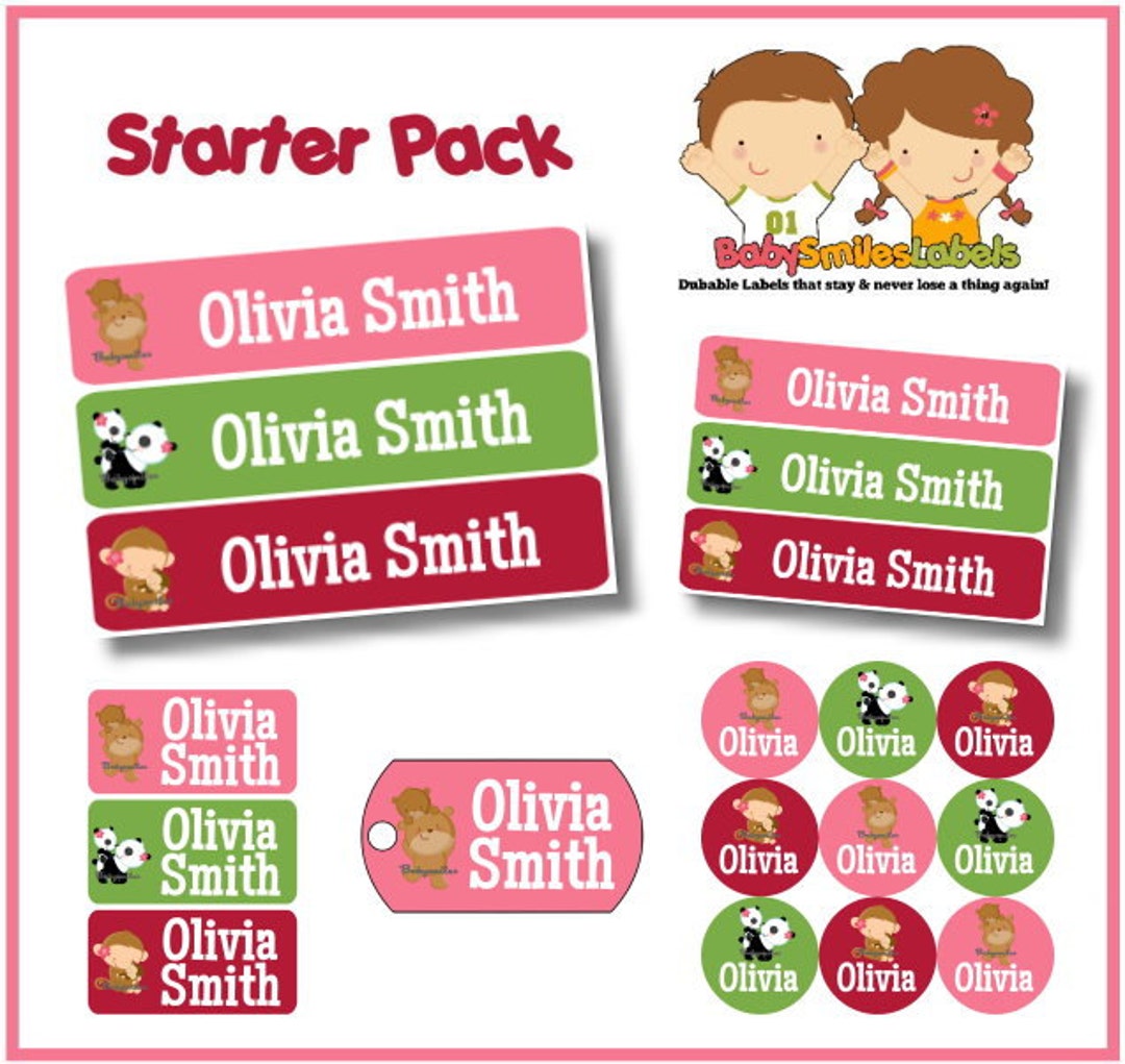 Starter Labels Starter Label Pack - Personalized Waterproof Labels Shoe Labels ...