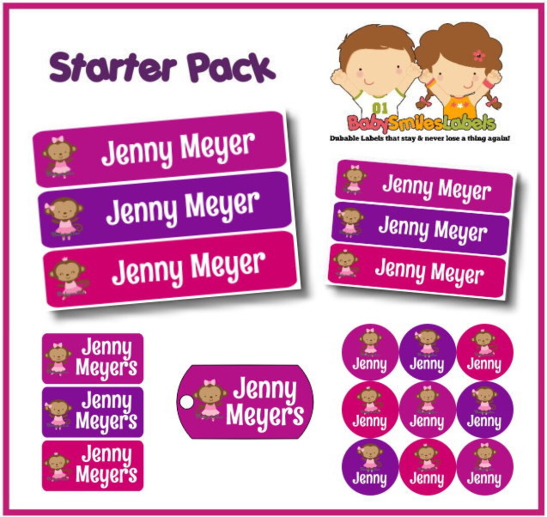 Starter Labels Starter Label Pack - Personalized Waterproof Labels Shoe Labels ...