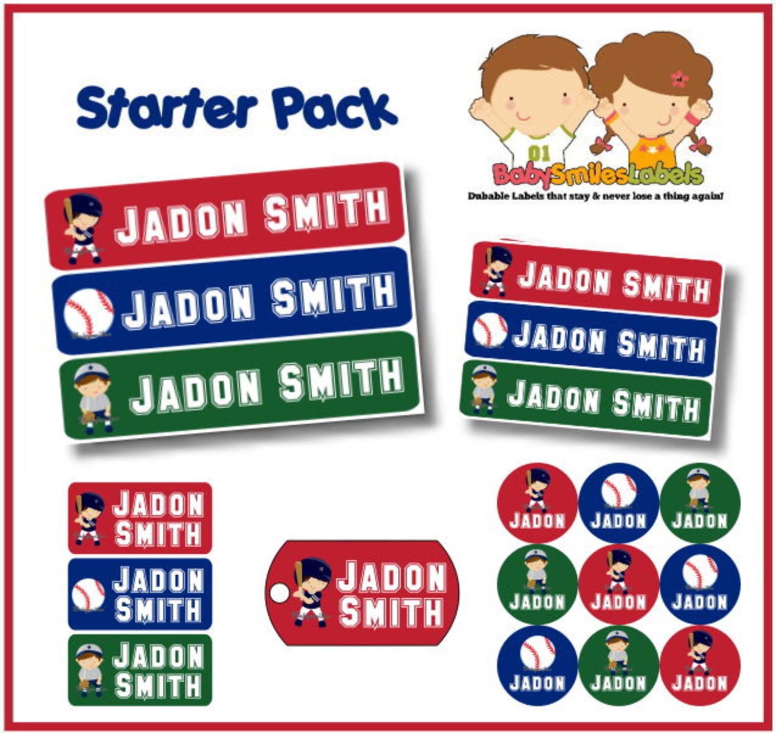 Starter Labels Starter Label Pack - Personalized Waterproof Labels Shoe Labels ...