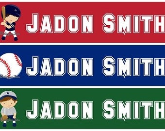 Iron On Clothing Labels Laundry Safe Name Label Daycare Label School Label Iron On Uniform Labels - Baseball Allstars