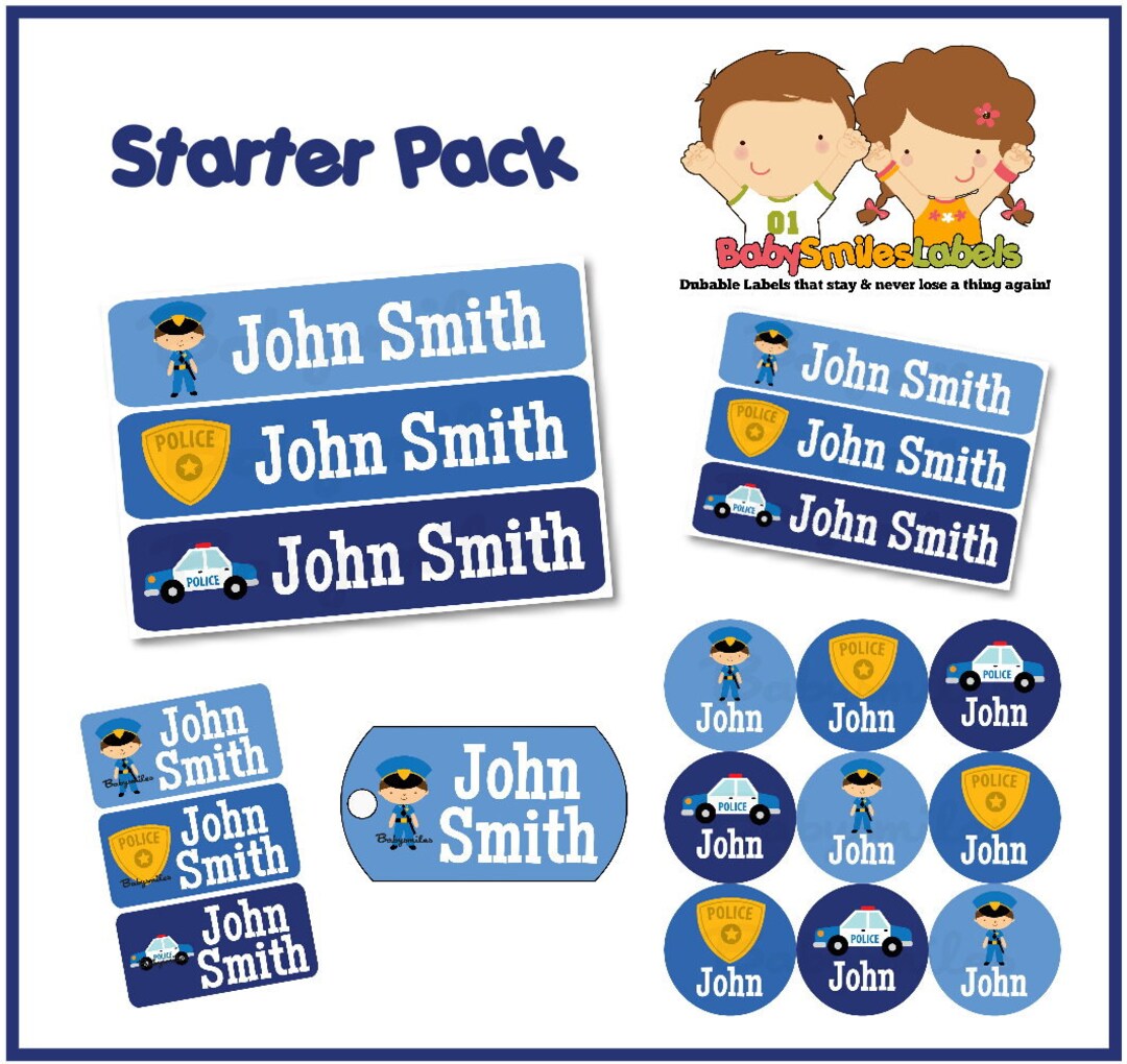 Starter Labels Starter Label Pack - Personalized Waterproof Labels Shoe Labels ...
